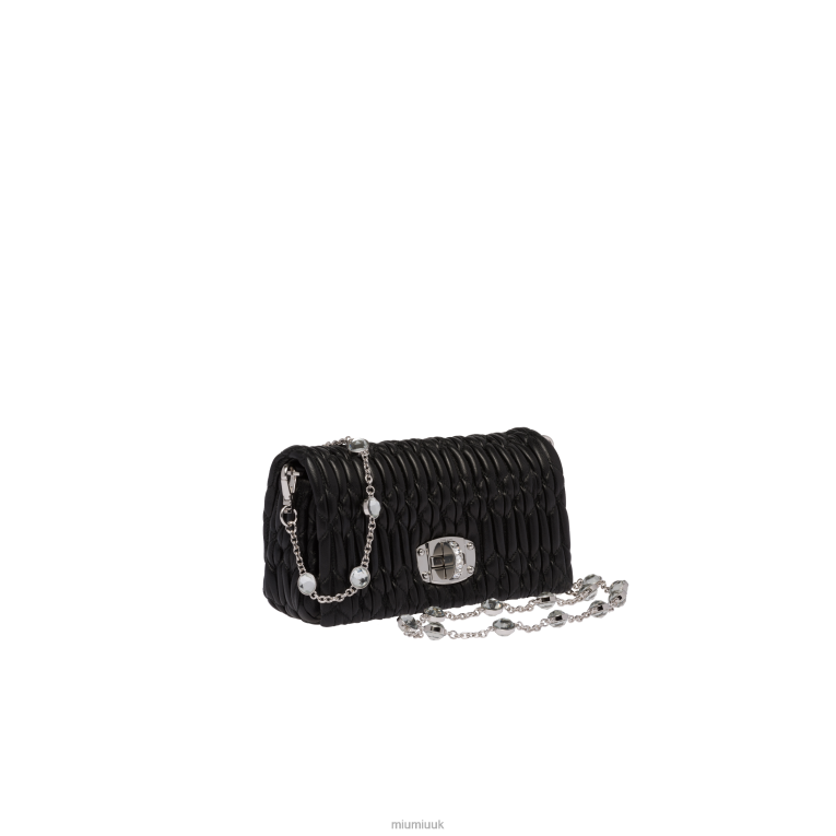 Collection Crystal Nappa Leather And Crystal Mini-bag Miu Miu XH28Z168 Black
