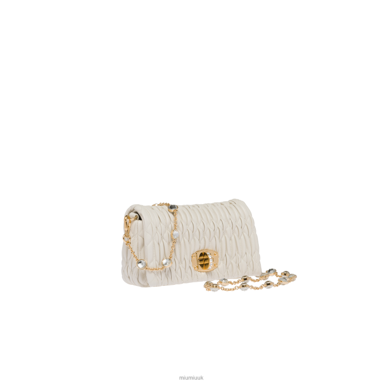 Collection Crystal Nappa Leather And Crystal Mini-bag Miu Miu XH28Z169 White