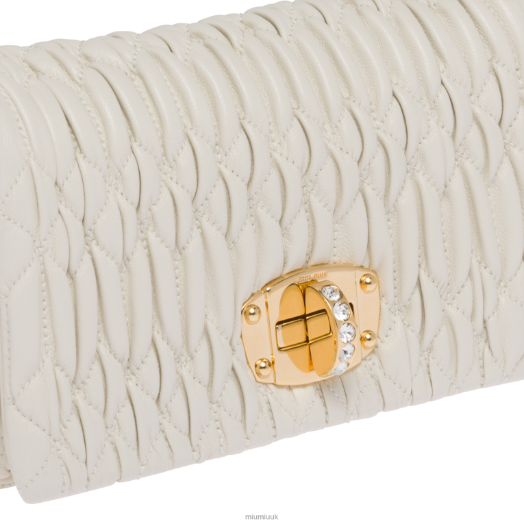 Collection Crystal Nappa Leather And Crystal Mini-bag Miu Miu XH28Z169 White