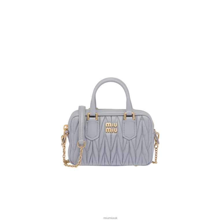 Collection Matelasse Nappa Leather Top-handle Mini-bag Miu Miu XH28Z165 Cornflower