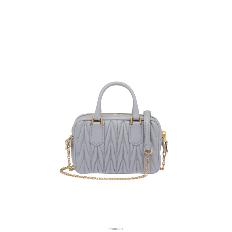 Collection Matelasse Nappa Leather Top-handle Mini-bag Miu Miu XH28Z165 Cornflower