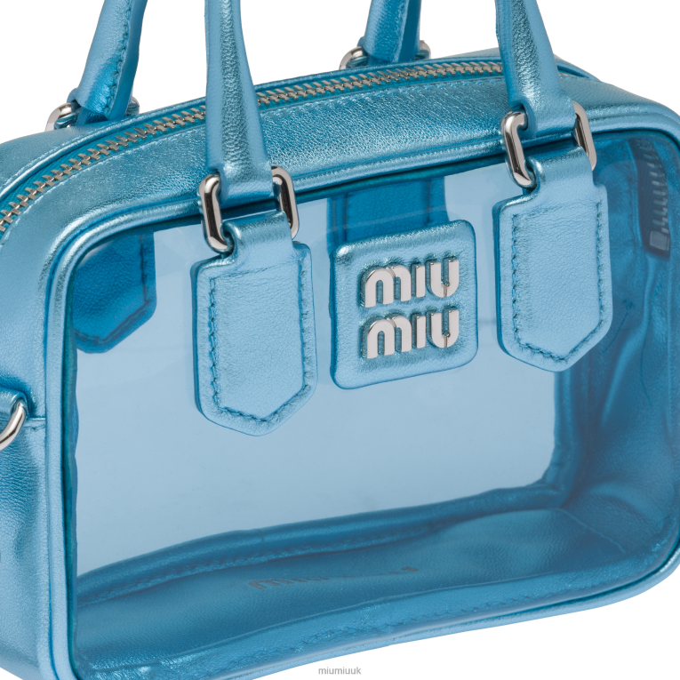 Collection Plexiglas And Nappa Leather Top-handle Mini-bag Miu Miu XH28Z177 Sky Mordure