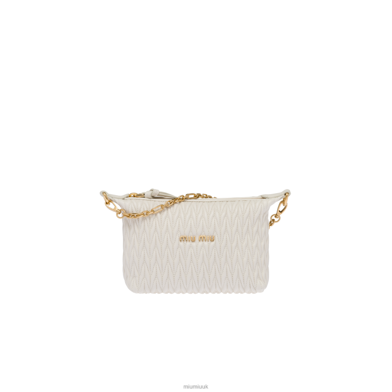 Collection Spirit Matelasse Leather Mini Bag Miu Miu XH28Z170 White