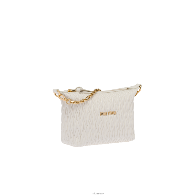 Collection Spirit Matelasse Leather Mini Bag Miu Miu XH28Z170 White
