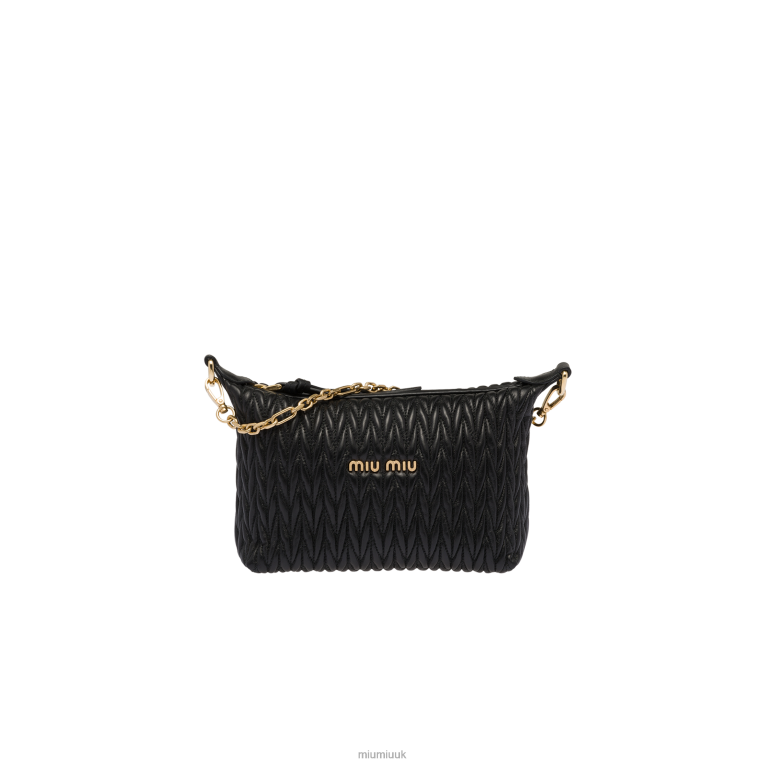 Collection Spirit Matelasse Leather Mini Bag Miu Miu XH28Z172 Black