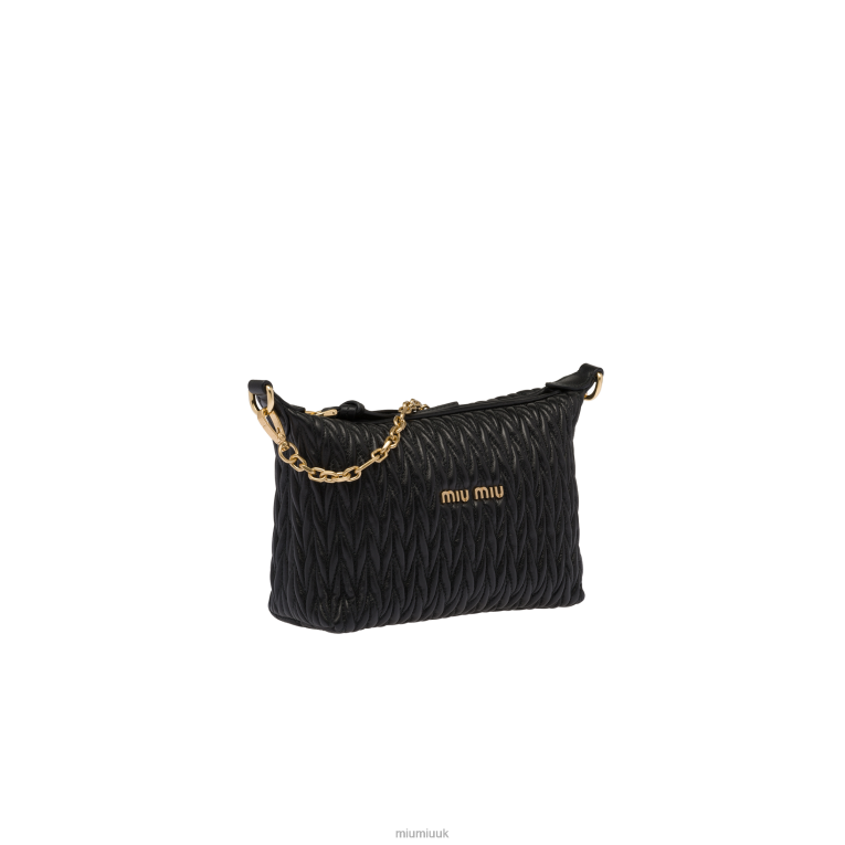 Collection Spirit Matelasse Leather Mini Bag Miu Miu XH28Z172 Black