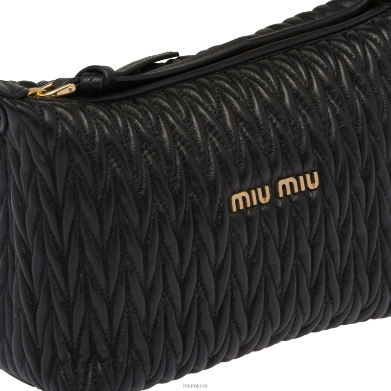 Collection Spirit Matelasse Leather Mini Bag Miu Miu XH28Z172 Black