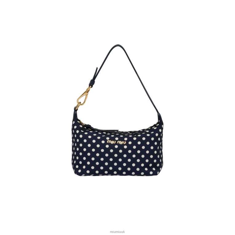 Collection Spirit Printed Faille Mini-bag Miu Miu XH28Z175 Royal Blue/Ivory