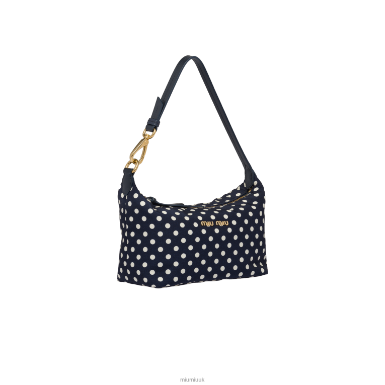 Collection Spirit Printed Faille Mini-bag Miu Miu XH28Z175 Royal Blue/Ivory