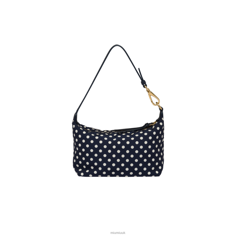 Collection Spirit Printed Faille Mini-bag Miu Miu XH28Z175 Royal Blue/Ivory