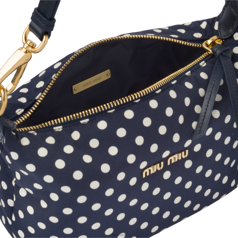 Collection Spirit Printed Faille Mini-bag Miu Miu XH28Z175 Royal Blue/Ivory