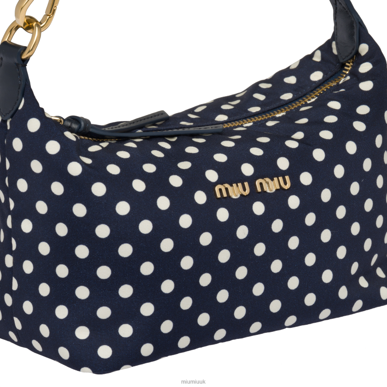 Collection Spirit Printed Faille Mini-bag Miu Miu XH28Z175 Royal Blue/Ivory