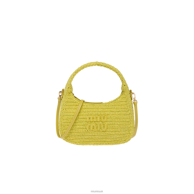 Collection Crochet Hobo Bag Miu Miu XH28Z18 Citron Yellow