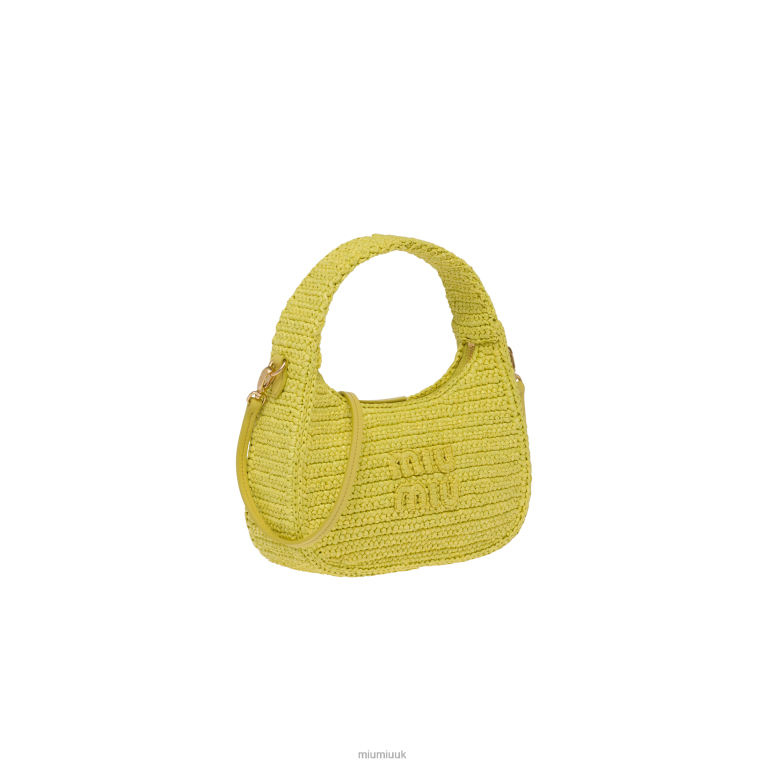 Collection Crochet Hobo Bag Miu Miu XH28Z18 Citron Yellow