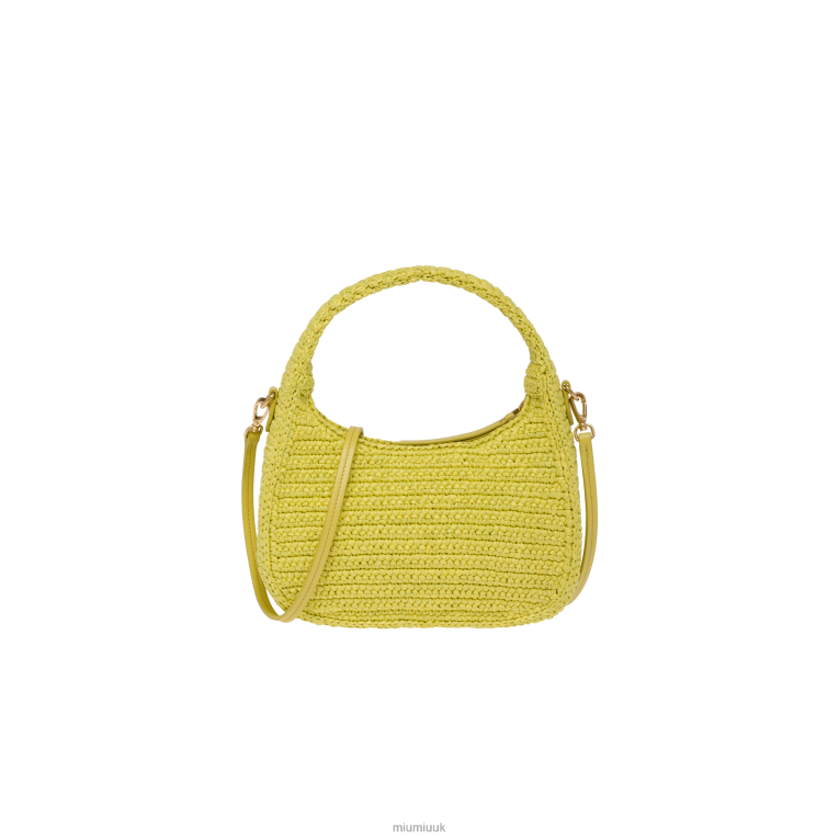 Collection Crochet Hobo Bag Miu Miu XH28Z18 Citron Yellow