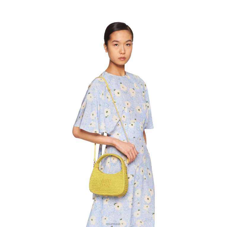Collection Crochet Hobo Bag Miu Miu XH28Z18 Citron Yellow