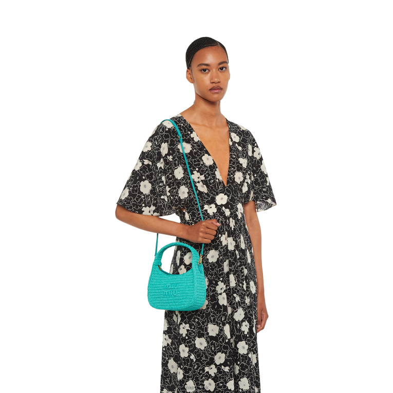 Collection Crochet Hobo Bag Miu Miu XH28Z19 Jade Green