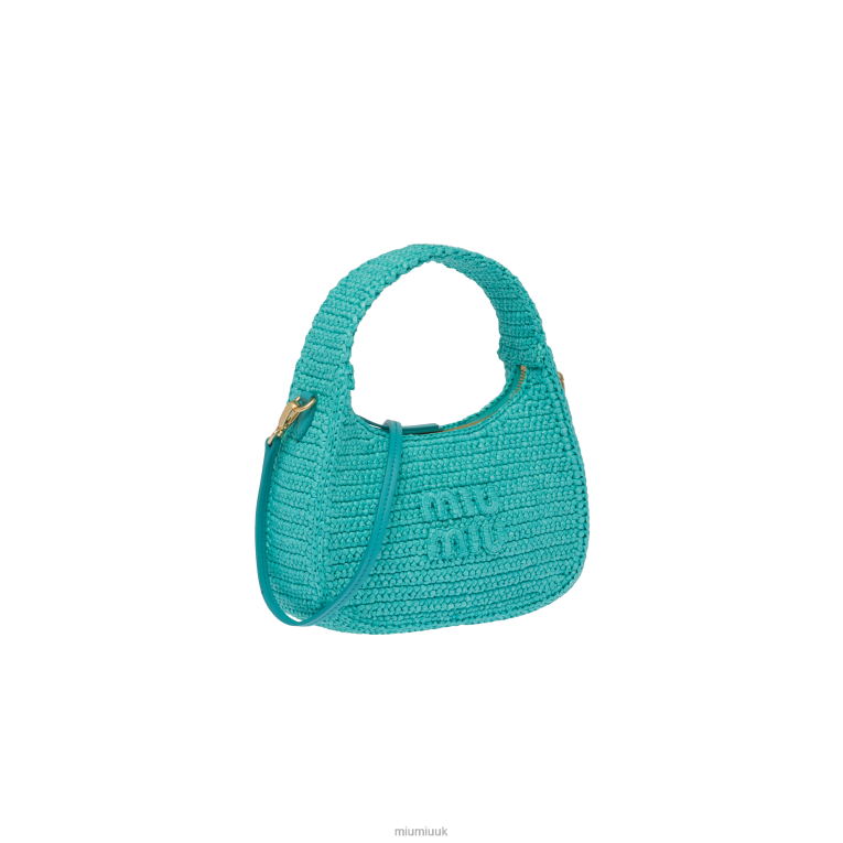 Collection Crochet Hobo Bag Miu Miu XH28Z19 Jade Green