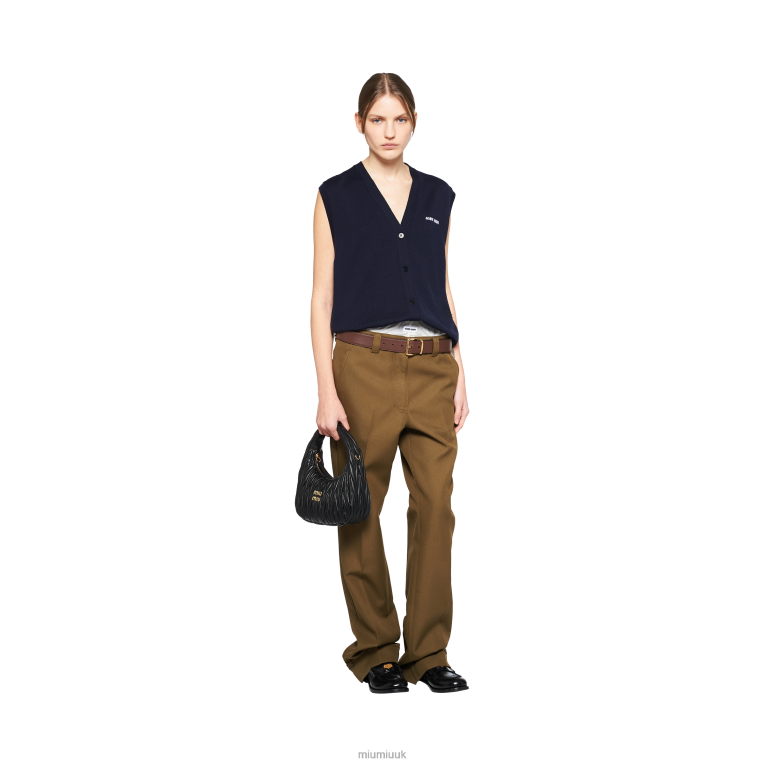 Collection Wander Matelasse Nappa Leather Hobo Bag Miu Miu XH28Z24 Black