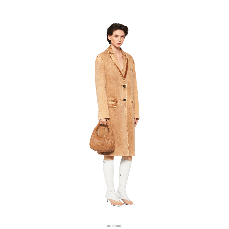 Collection Wander Matelasse Nappa Leather Hobo Bag Miu Miu XH28Z26 Caramel
