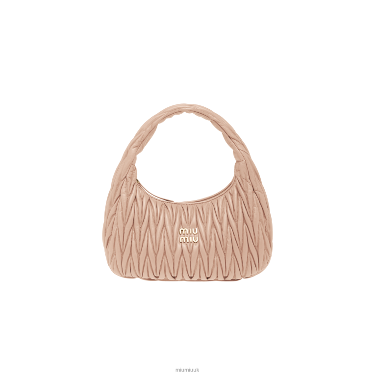 Collection Wander Matelasse Nappa Leather Hobo Bag Miu Miu XH28Z31 Cameo