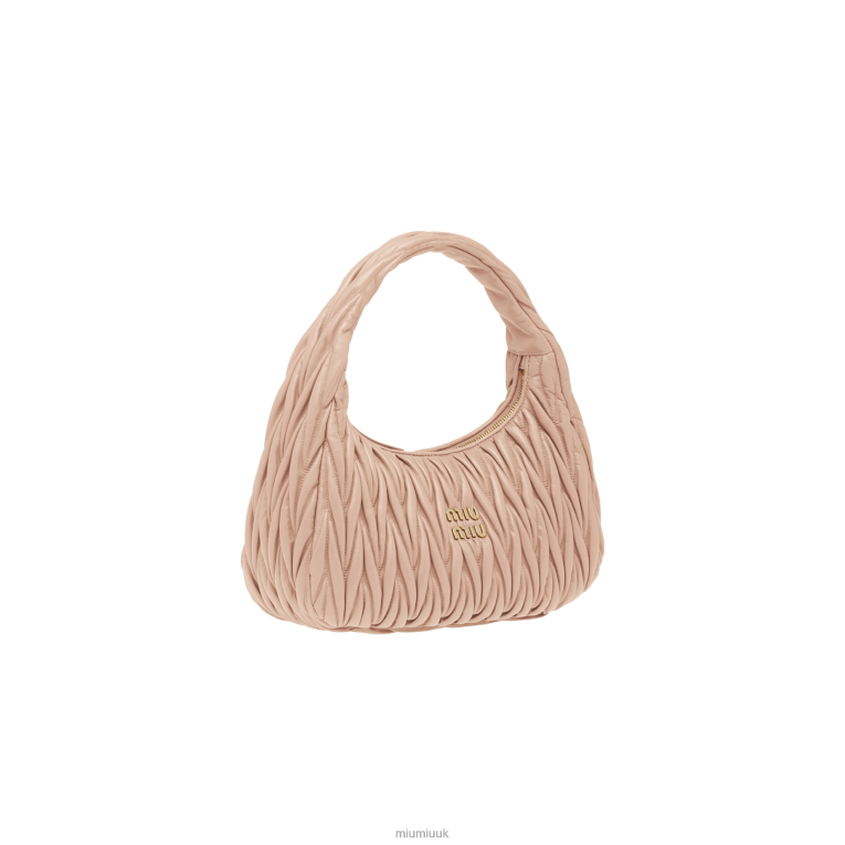 Collection Wander Matelasse Nappa Leather Hobo Bag Miu Miu XH28Z31 Cameo