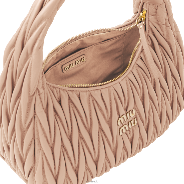 Collection Wander Matelasse Nappa Leather Hobo Bag Miu Miu XH28Z31 Cameo
