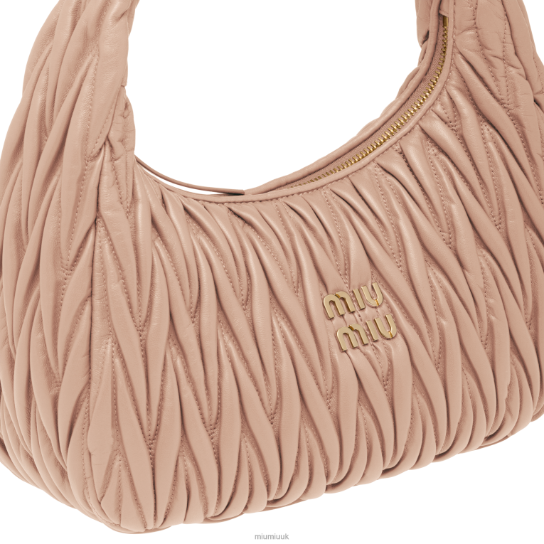 Collection Wander Matelasse Nappa Leather Hobo Bag Miu Miu XH28Z31 Cameo