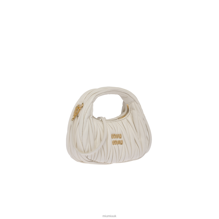 Collection Wander Matelasse Nappa Leather Hobo Mini-bag Miu Miu XH28Z27 White
