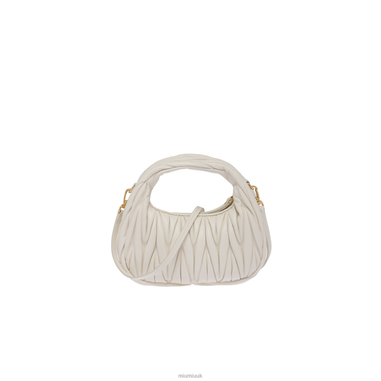 Collection Wander Matelasse Nappa Leather Hobo Mini-bag Miu Miu XH28Z27 White