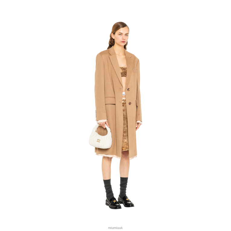 Collection Wander Matelasse Nappa Leather Mini Hobo Bag Miu Miu XH28Z15 White