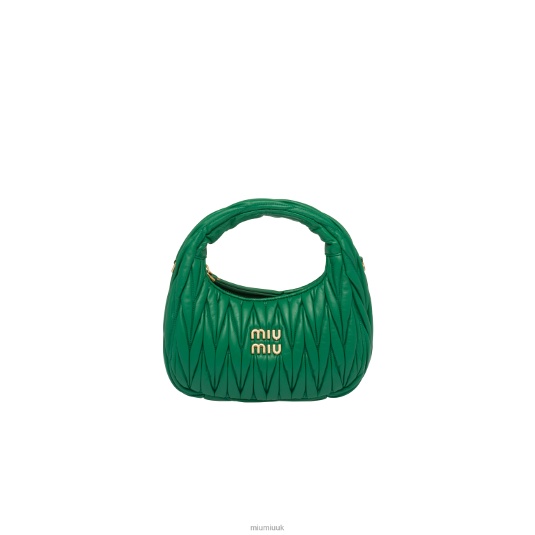 Collection Wander Matelasse Nappa Leather Mini Hobo Bag Miu Miu XH28Z3 Mango