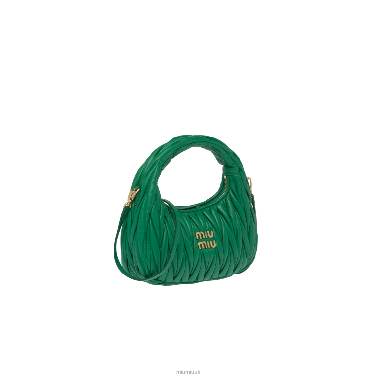 Collection Wander Matelasse Nappa Leather Mini Hobo Bag Miu Miu XH28Z3 Mango