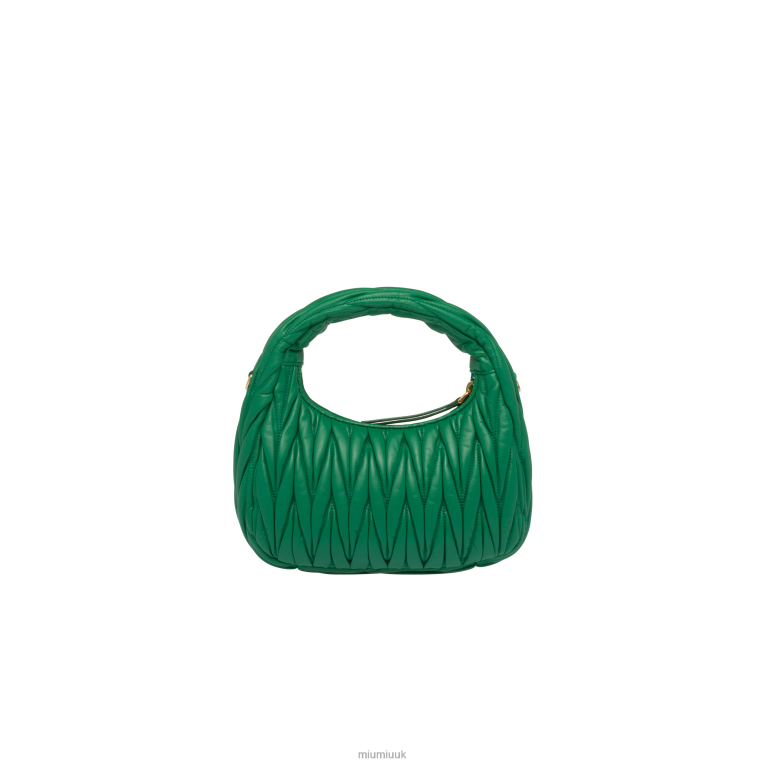 Collection Wander Matelasse Nappa Leather Mini Hobo Bag Miu Miu XH28Z3 Mango