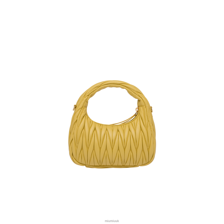 Collection Wander Matelasse Nappa Leather Mini Hobo Bag Miu Miu XH28Z8 Pineapple