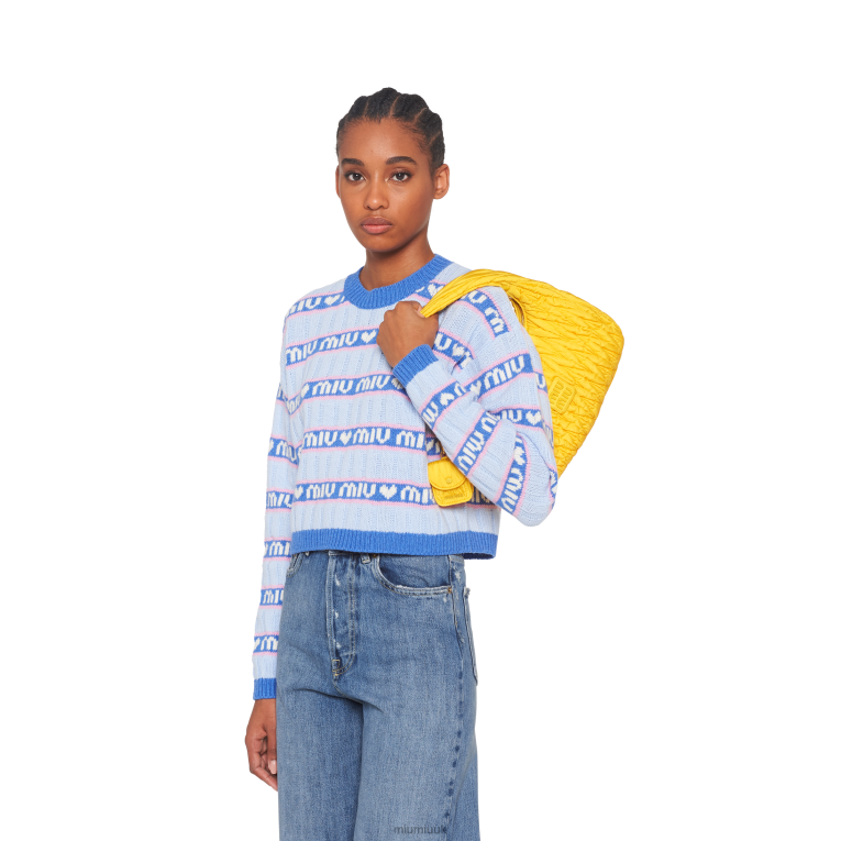 Collection Wander Matelasse Regenerated Nylon Hobo Bag Miu Miu XH28Z34 Yellow