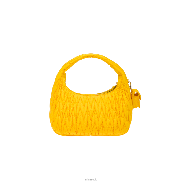 Collection Wander Matelasse Regenerated Nylon Hobo Bag Miu Miu XH28Z34 Yellow