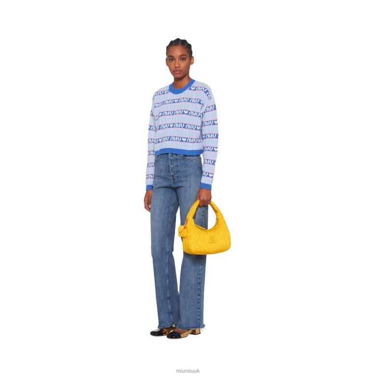 Collection Wander Matelasse Regenerated Nylon Hobo Bag Miu Miu XH28Z34 Yellow