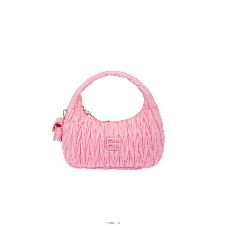 Collection Wander Matelasse Regenerated Nylon Hobo Bag Miu Miu XH28Z35 Pink