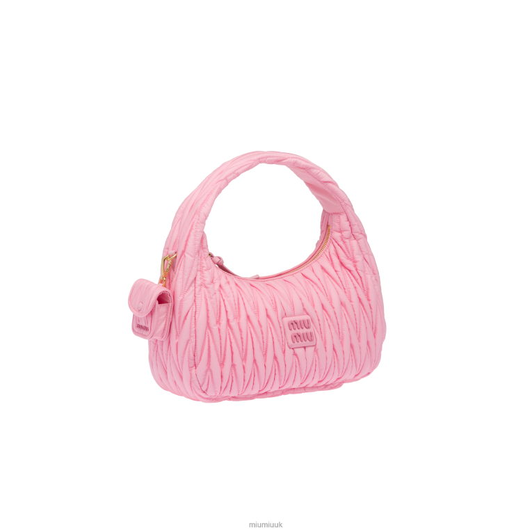 Collection Wander Matelasse Regenerated Nylon Hobo Bag Miu Miu XH28Z35 Pink