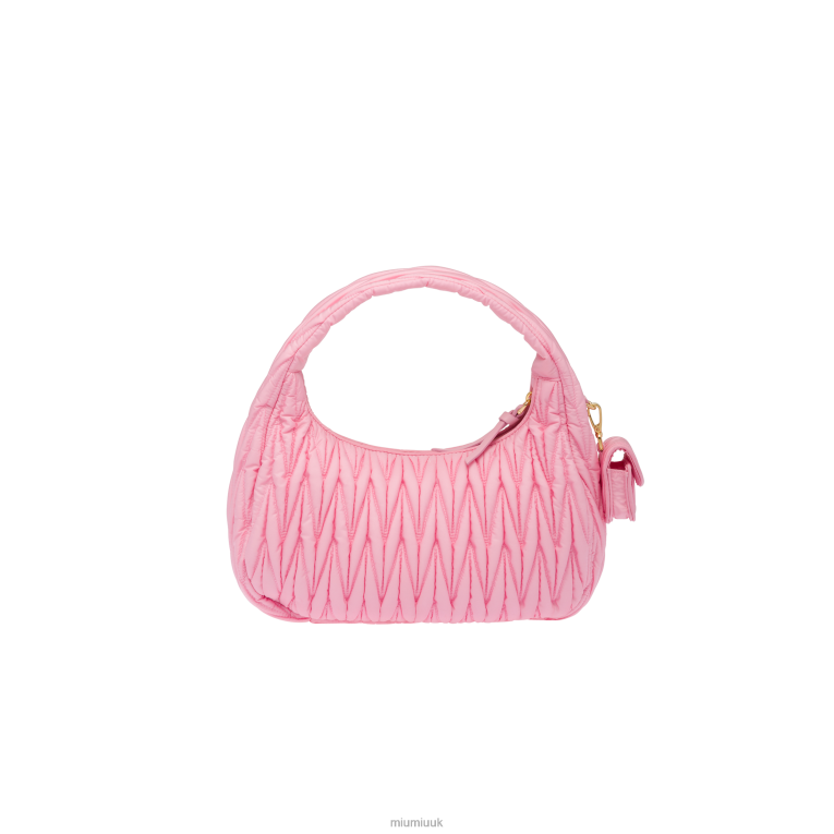 Collection Wander Matelasse Regenerated Nylon Hobo Bag Miu Miu XH28Z35 Pink
