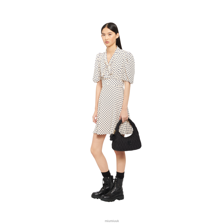 Collection Wander Matelasse Regenerated Nylon Hobo Bag Miu Miu XH28Z36 Black