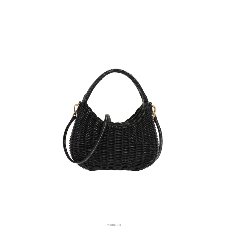 Collection Wander Wicker Handbag Miu Miu XH28Z23 Black