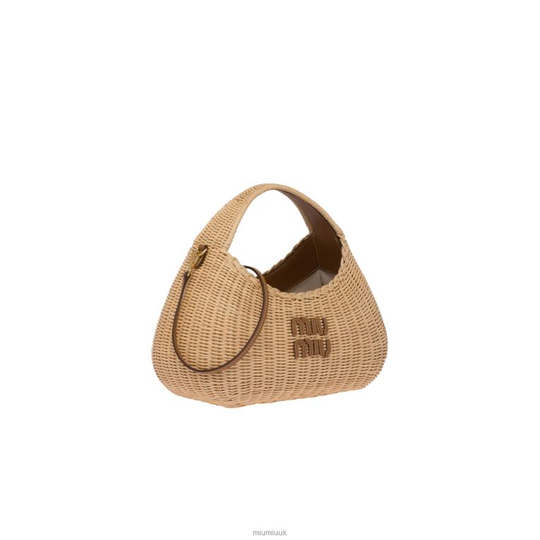 Collection Wander Wicker Handbag Miu Miu XH28Z38 Tan/Caramel