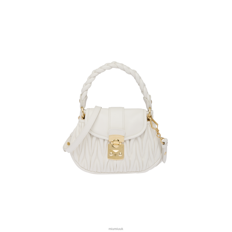 Collection Coffer Matelasse Nappa Leather Handbag Miu Miu XH28Z118 White