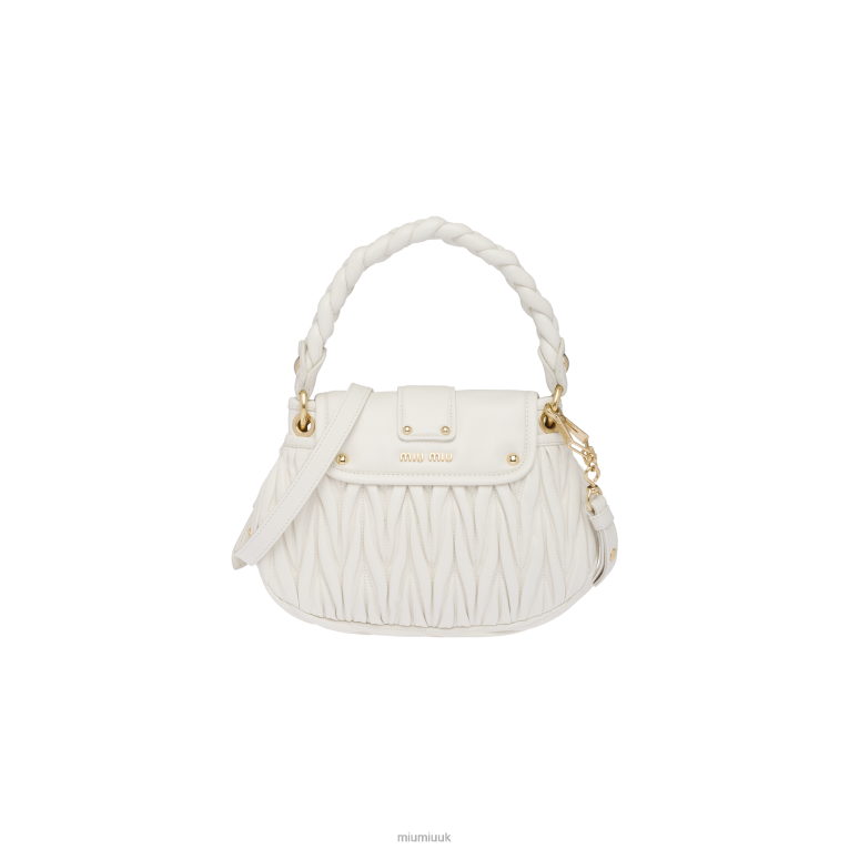 Collection Coffer Matelasse Nappa Leather Handbag Miu Miu XH28Z118 White