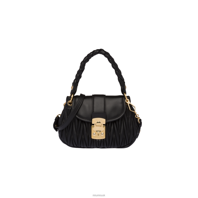 Collection Coffer Matelasse Nappa Leather Handbag Miu Miu XH28Z119 Black