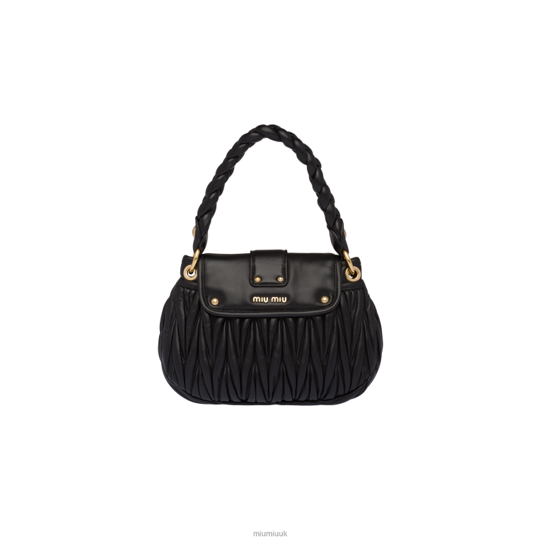 Collection Coffer Matelasse Nappa Leather Handbag Miu Miu XH28Z119 Black
