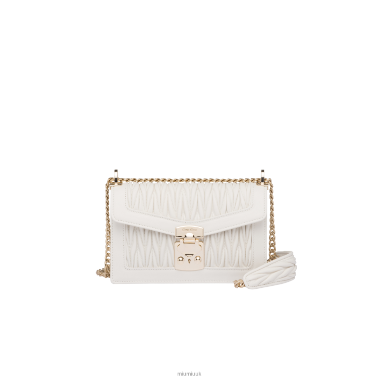 Collection Confidential Matelasse Nappa Leather Bag Miu Miu XH28Z114 White