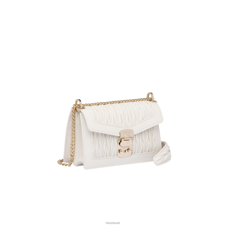 Collection Confidential Matelasse Nappa Leather Bag Miu Miu XH28Z114 White